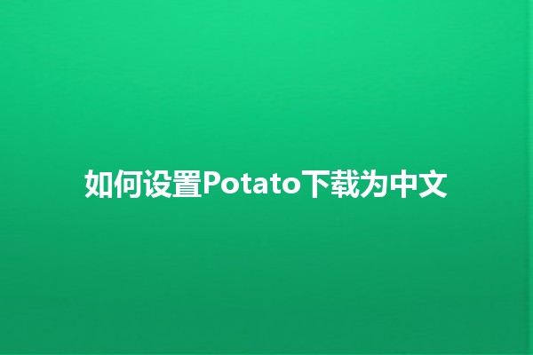 如何设置Potato下载为中文📥✨