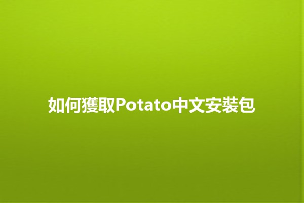 如何獲取Potato中文安裝包 🥔✨