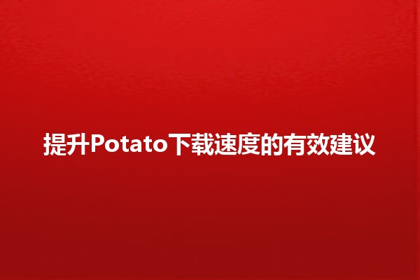 🥔 提升Potato下载速度的有效建议 🚀