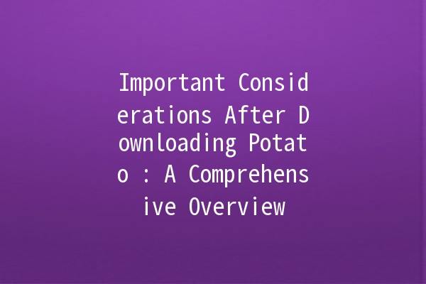 Important Considerations After Downloading Potato 🍟: A Comprehensive Overview