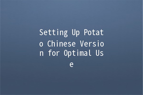 Setting Up Potato Chinese Version for Optimal Use 🥔✨