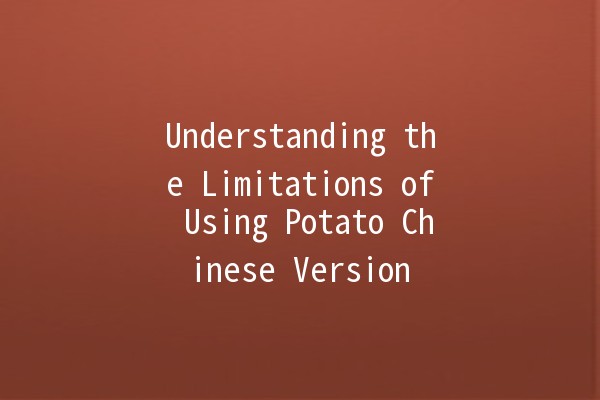 Understanding the Limitations of Using Potato Chinese Version 🥔🔍