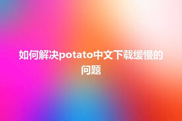 如何解决potato中文下载缓慢的问题 🚀💻