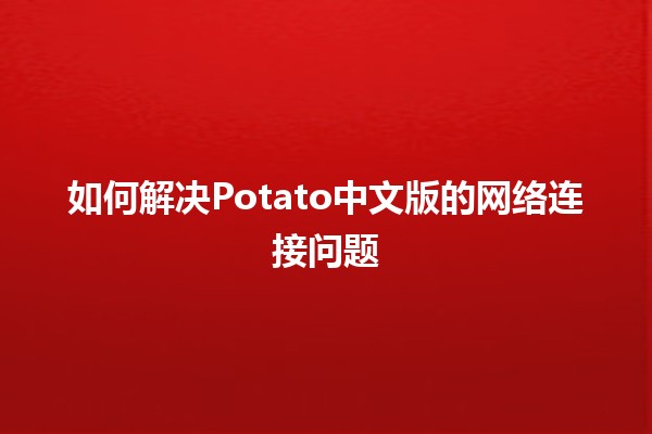 如何解决Potato中文版的网络连接问题🛠️💻