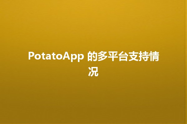 PotatoApp 的多平台支持情况 🌐📱