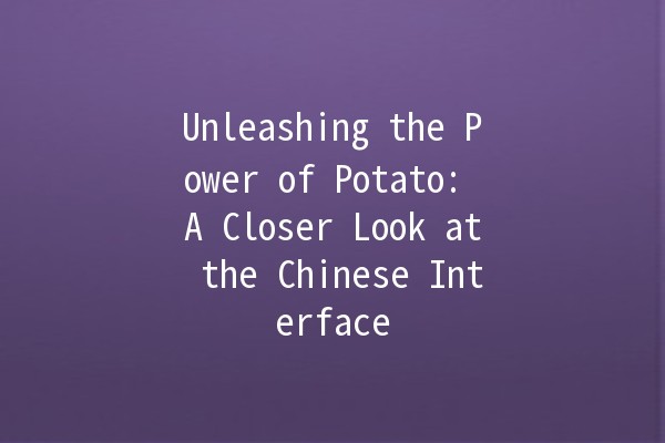 Unleashing the Power of Potato: A Closer Look at the Chinese Interface 🥔✨