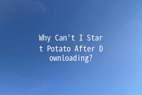 Why Can't I Start Potato After Downloading? 🤔💻