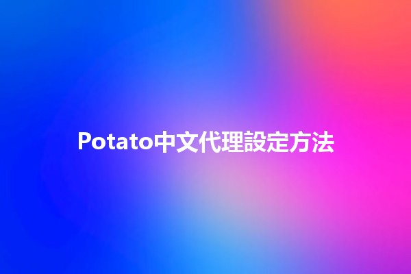 Potato中文代理設定方法 🥔✨