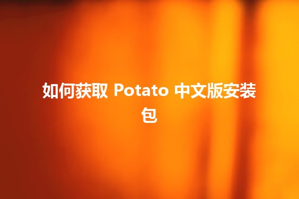 如何获取 Potato 中文版安装包 🎮👌