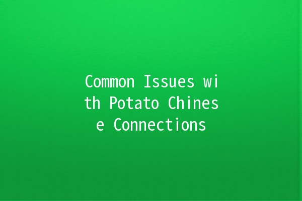 Common Issues with Potato Chinese Connections 🥔💻