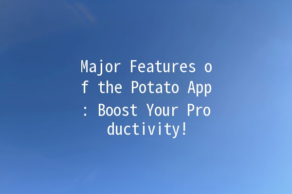 Major Features of the Potato App: Boost Your Productivity! 🥔✨